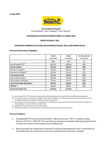 Thumbnail On the Beach Group Half-year Report 2023-h1
