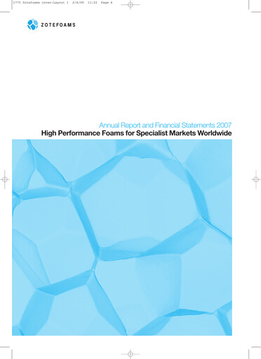 Thumbnail Zotefoams Annual Report 2007