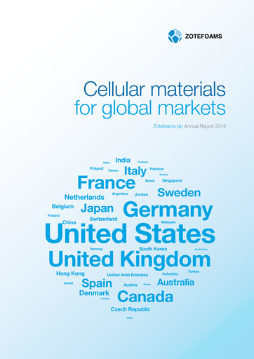 Thumbnail Zotefoams Annual Report 2014