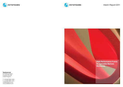 Thumbnail Zotefoams Half-year Report 2011-h1