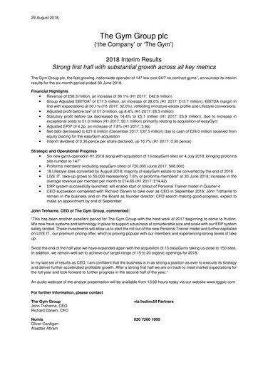 Thumbnail The Gym Group Half-year Report 2018-h1