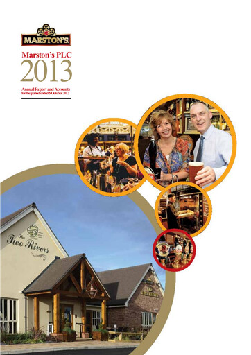 Thumbnail Marston's Annual Report 2013
