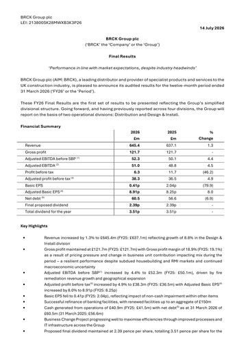 Thumbnail BRCK Group Financial Report 2026