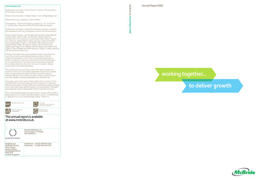 Thumbnail McBride Annual Report 2005