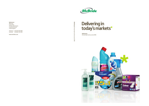 Thumbnail McBride Annual Report 2008