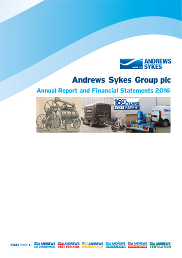 Thumbnail Andrews Sykes Group Annual Report 2016