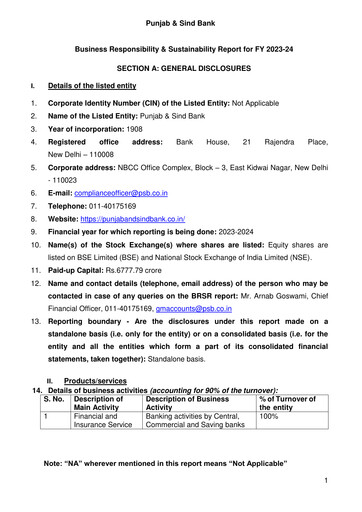 Thumbnail Punjab & Sind Bank Sustainability Report 2023-2024