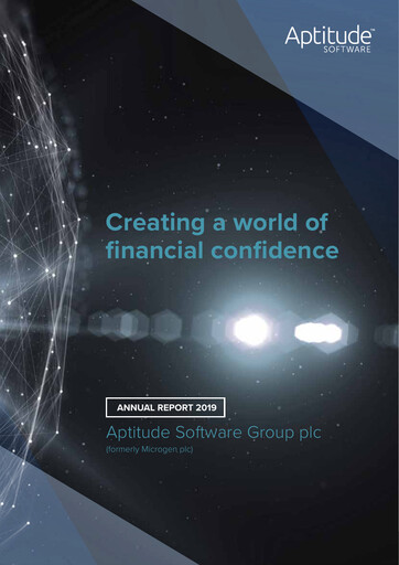 Thumbnail Aptitude Software Group Annual Report 2019