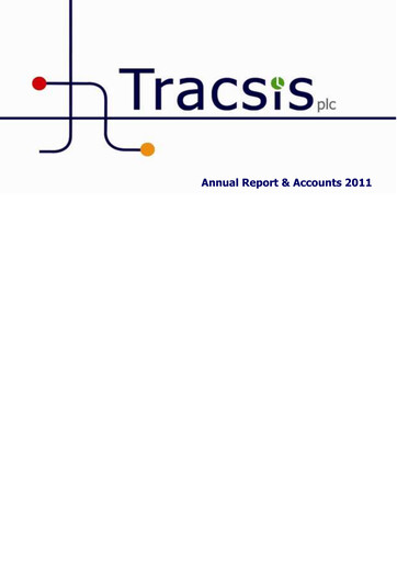 Thumbnail Tracsis Annual Report 2011