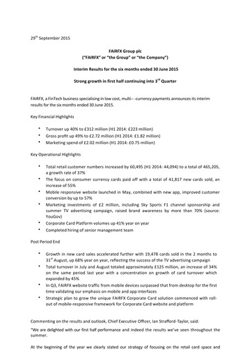 Thumbnail Equals Group Half-year Report 2015-h1