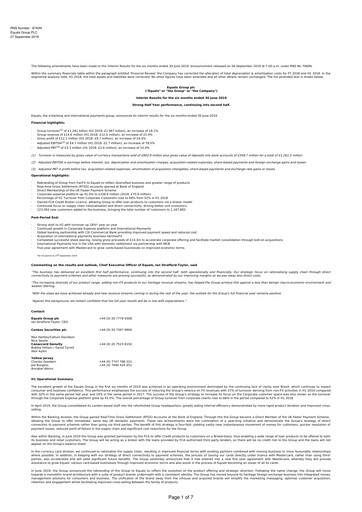 Thumbnail Equals Group Half-year Report 2019-h1