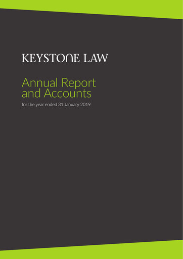 Thumbnail Keystone Law Group Annual Report fy2019
