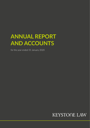 Thumbnail Keystone Law Group Annual Report fy2020