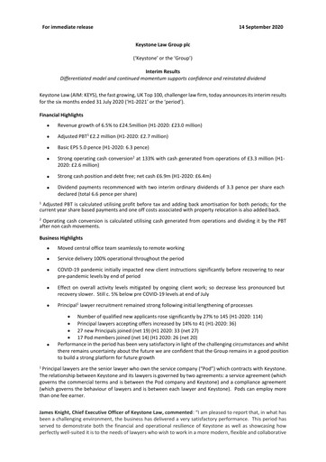 Thumbnail Keystone Law Group Half-year Report fy2021-h1