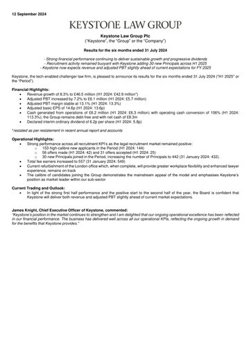 Thumbnail Keystone Law Group Half-year Report fy2025-h1
