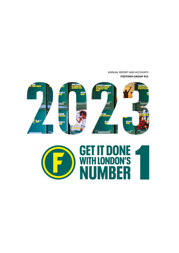 Thumbnail Foxtons Group Annual Report 2023