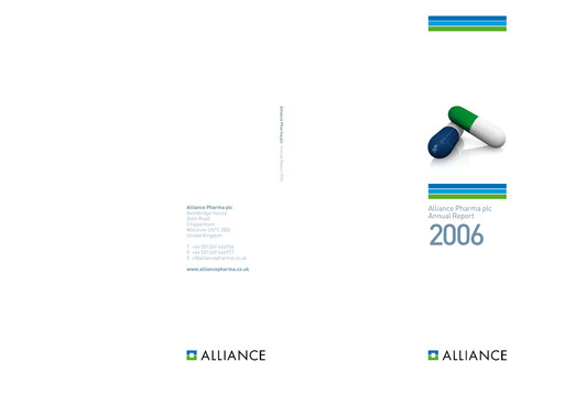 Thumbnail Alliance Pharma Annual Report 2006