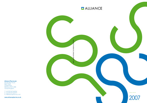 Thumbnail Alliance Pharma Annual Report 2007