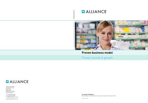 Thumbnail Alliance Pharma Annual Report 2010