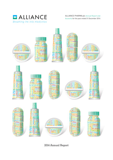 Thumbnail Alliance Pharma Annual Report 2014