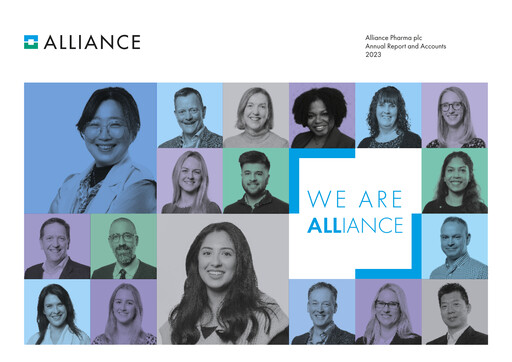 Thumbnail Alliance Pharma Annual Report 2023