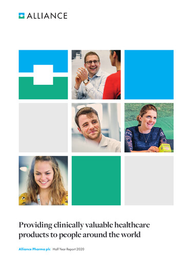 Thumbnail Alliance Pharma Half-year Report 2020-h1