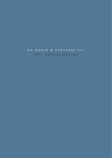 Vorschaubild B.P. Marsh & Partners Jahresbericht 2015
