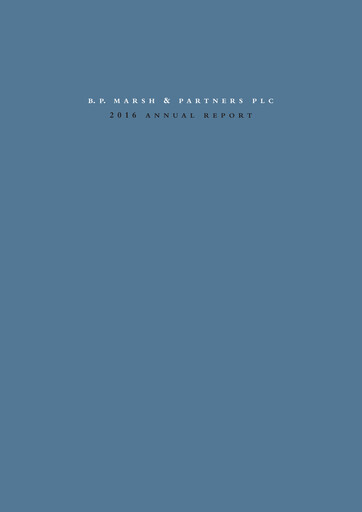 Vorschaubild B.P. Marsh & Partners Jahresbericht 2016