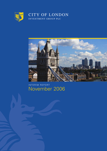 Thumbnail City of London Investment Group Plc Half-year Report 2006-2007-h1