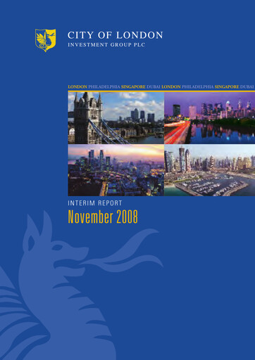 Thumbnail City of London Investment Group Plc Half-year Report 2008-2009-h1