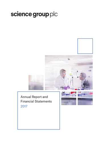 Thumbnail Science Group Annual Report 2017