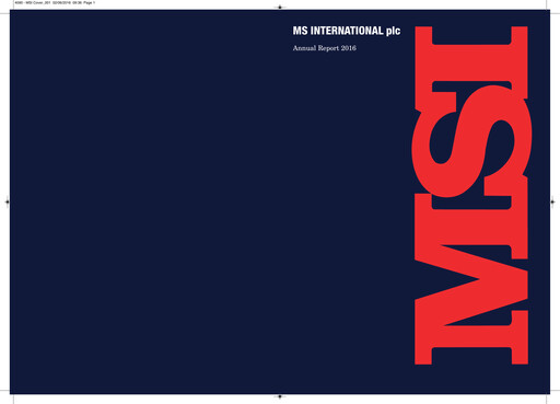 Thumbnail MS INTERNATIONAL plc Annual Report 2016