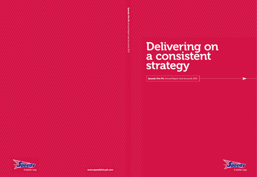 Thumbnail Speedy Hire Annual Report 2013