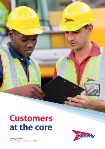 Thumbnail Speedy Hire Annual Report 2016