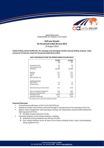 Thumbnail Capital Limited Half-year Report 2013-h1