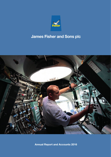 Thumbnail James Fisher and Sons Annual Report 2016