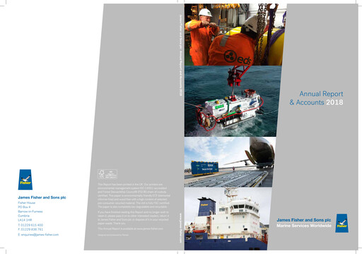 Thumbnail James Fisher and Sons Annual Report 2018
