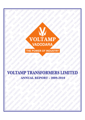 Thumbnail Voltamp Transformers
 Annual Report 2009-2010