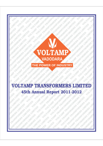 Thumbnail Voltamp Transformers
 Annual Report 2011-2012