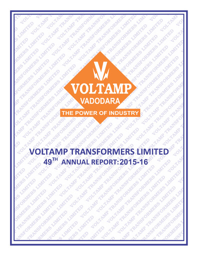 Thumbnail Voltamp Transformers
 Annual Report 2015-2016