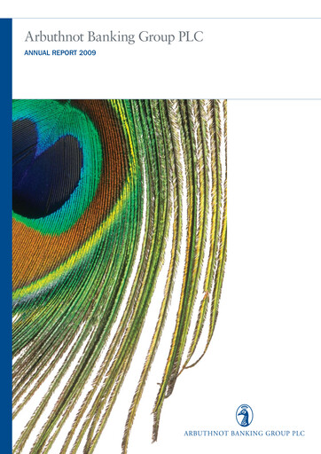 Vorschaubild Arbuthnot Banking Group Jahresbericht 2009