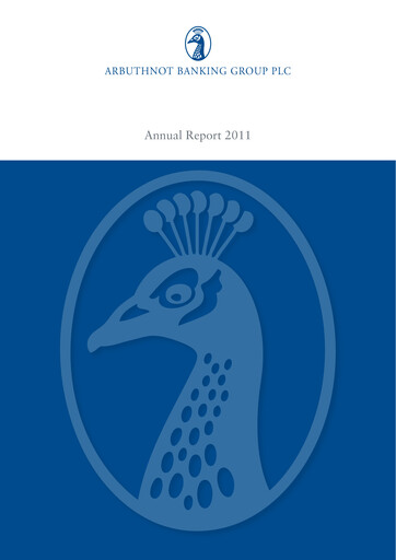Vorschaubild Arbuthnot Banking Group Jahresbericht 2011