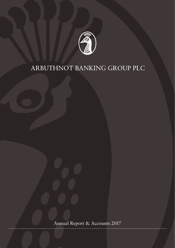 Vorschaubild Arbuthnot Banking Group Jahresbericht 2017
