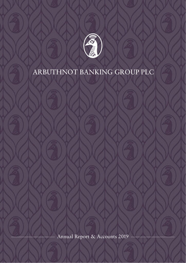 Vorschaubild Arbuthnot Banking Group Jahresbericht 2019