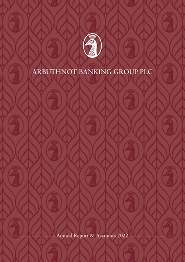 Vorschaubild Arbuthnot Banking Group Jahresbericht 2022
