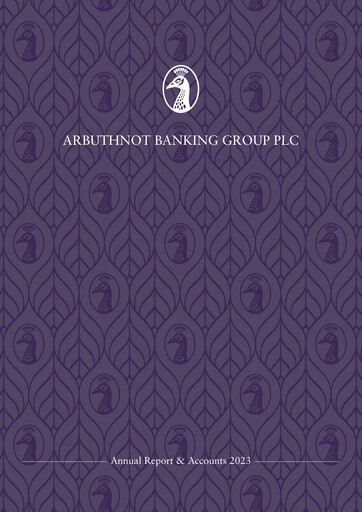 Vorschaubild Arbuthnot Banking Group Jahresbericht 2023
