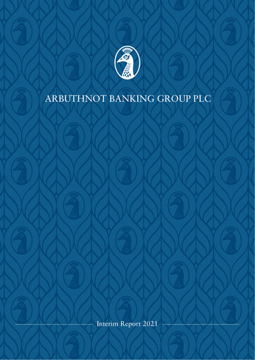 Thumbnail Arbuthnot Banking Group Half-year Report 2021-h1