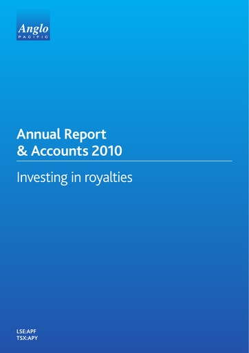 Vorschaubild Ecora Resources Jahresbericht 2010