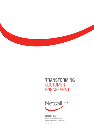 Thumbnail Netcall Annual Report fy2015