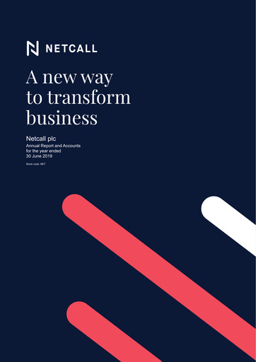 Thumbnail Netcall Annual Report fy2019